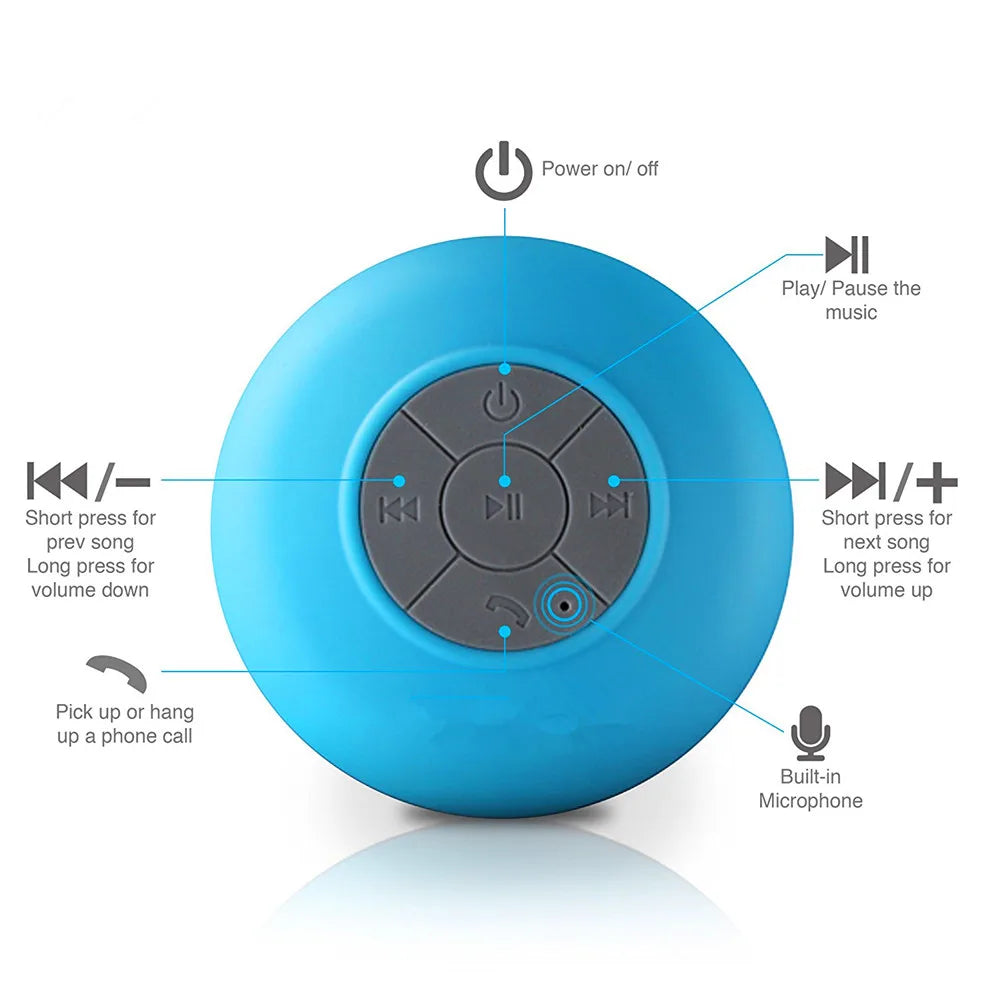 Mini Bluetooth Speaker Shower